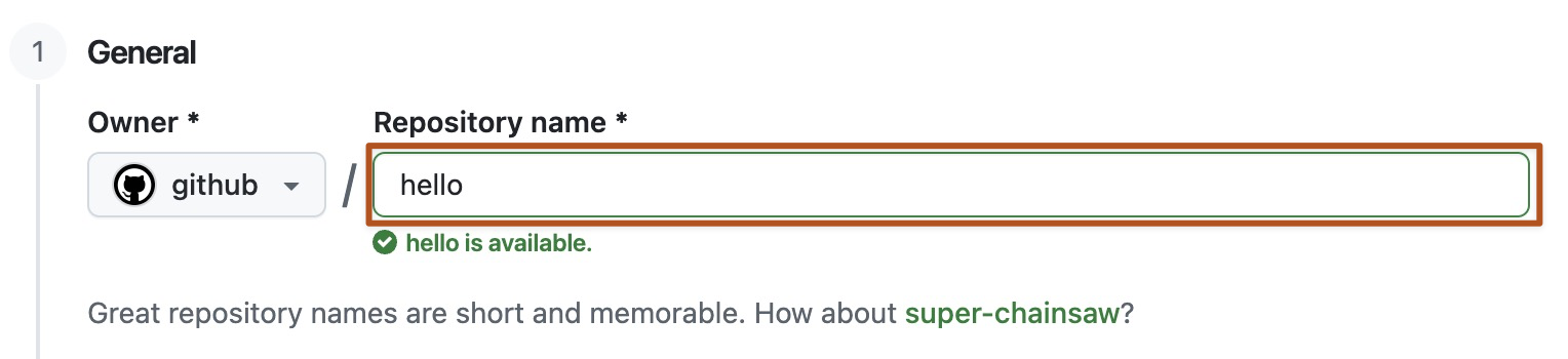GitHub の新規リポジトリ作成画面